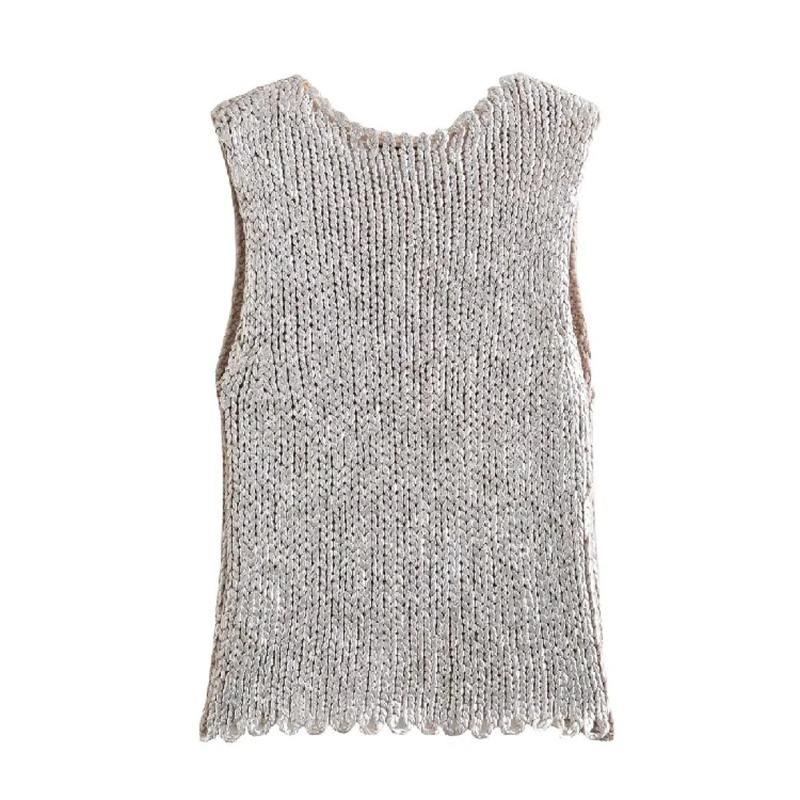 Sewing Vest - Kadın Örme Yelek 2025 Sonbahar Yeni