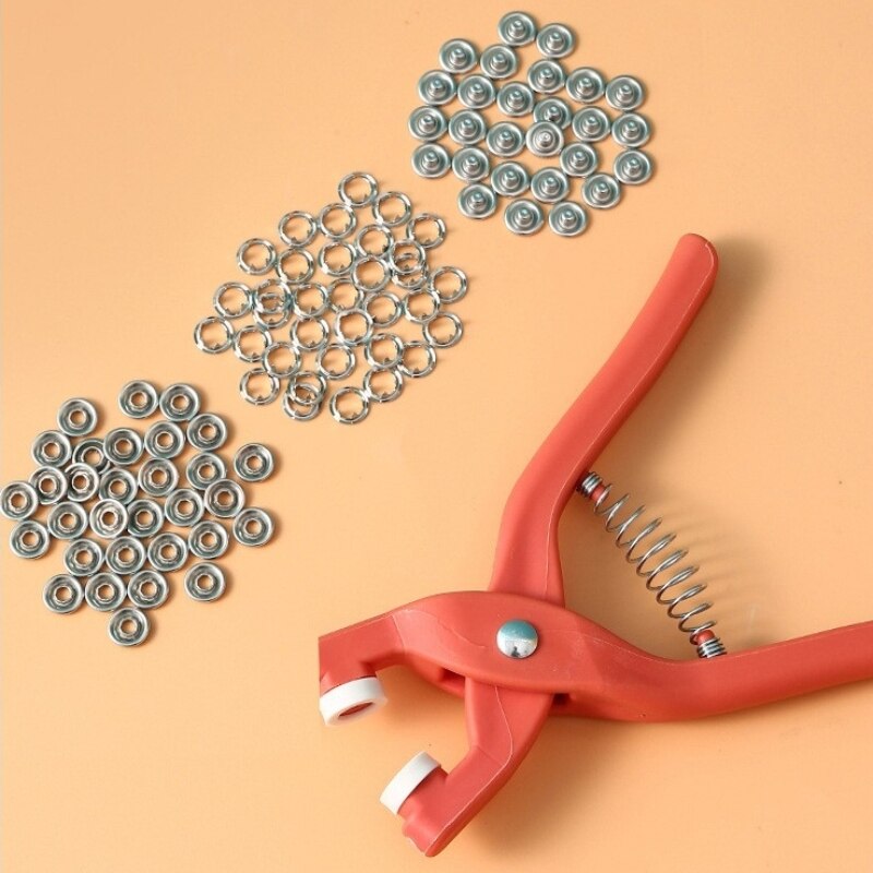 Snap Button Plier - 50 takım 9.5MM beş çene toka