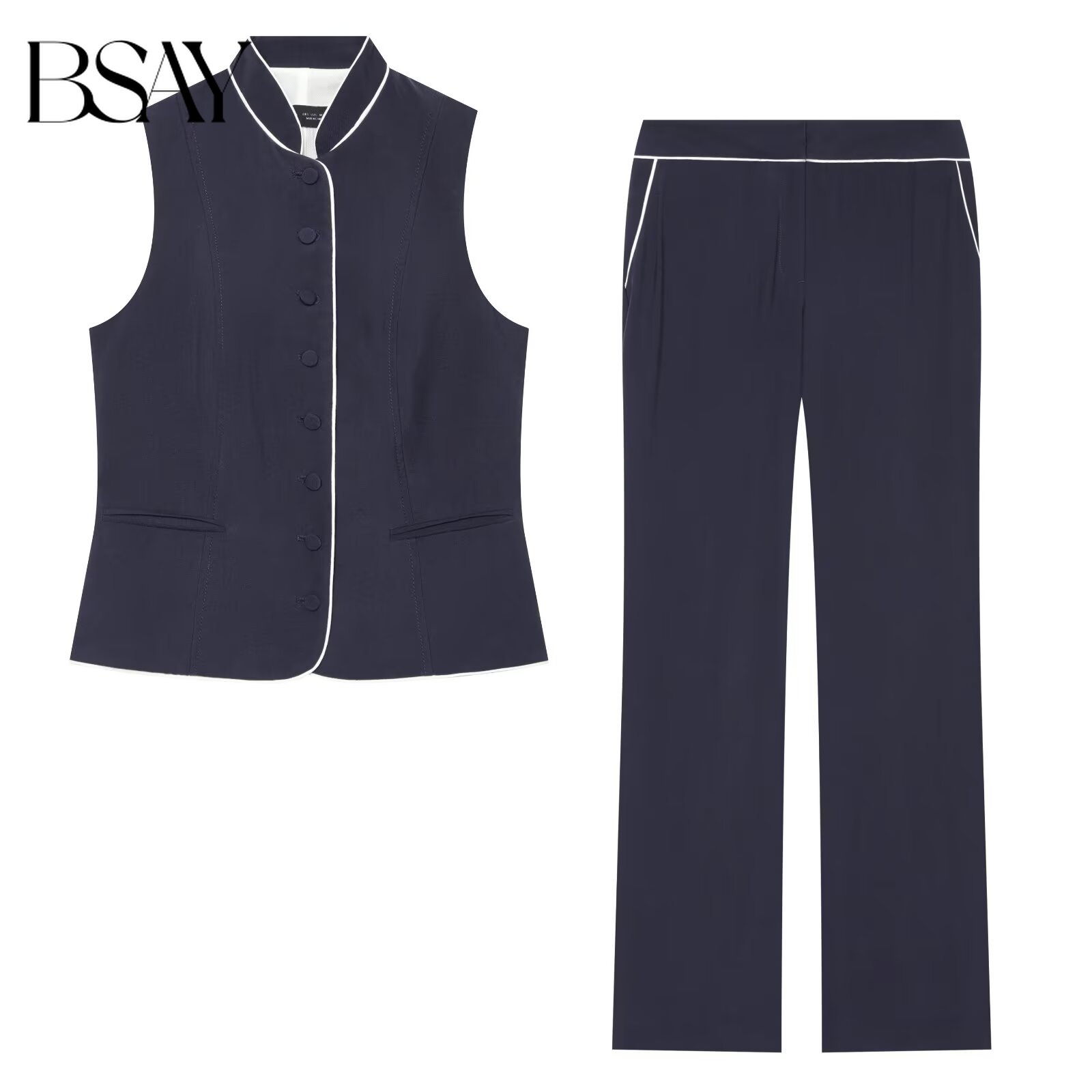 BSAY Kadın Kontrast Standı Yak - Sewing Vest incelemesi ve fiyatı