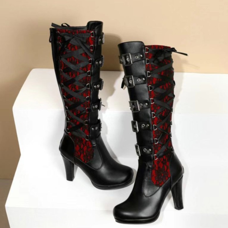 Punk Gotik Tarzı kadın Diz Yük - Sewing Cloth incelemesi ve fiyatı