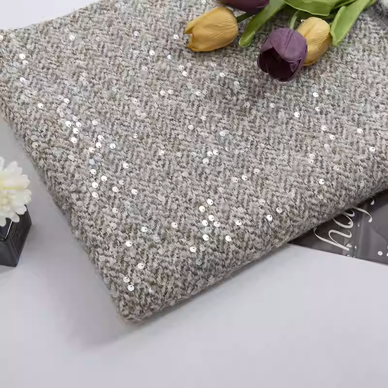 Açık Gri Payetli İplik Boyalı  - Sewing Tweed incelemesi ve fiyatı
